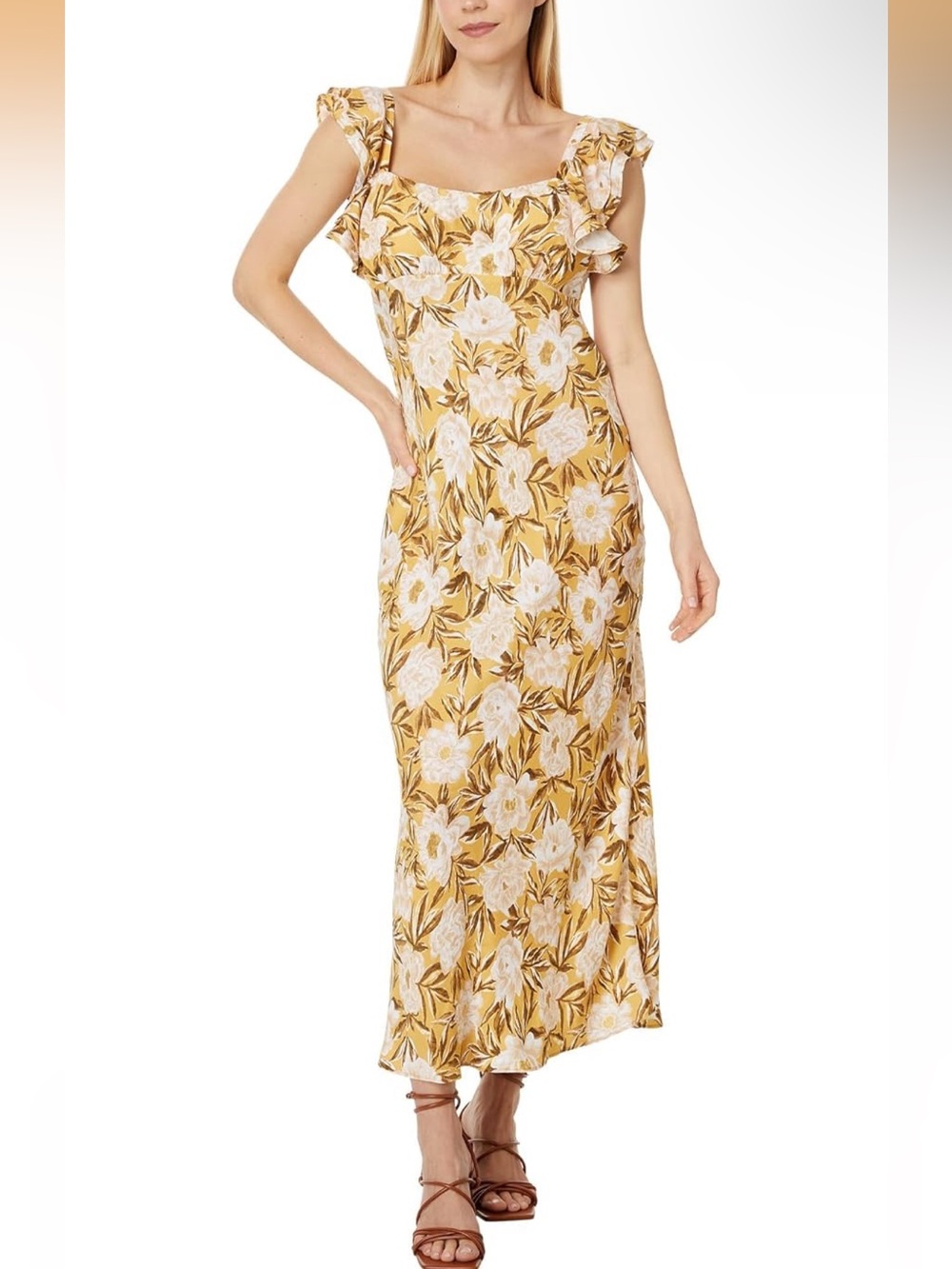 Madewell Angelina Dress - Chamomile Tea Yellow Floral